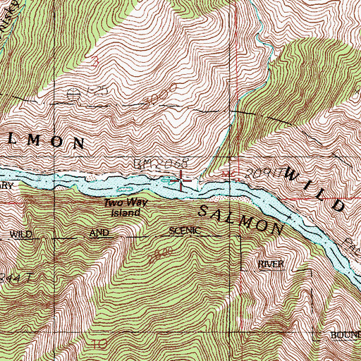 Topographic Map of Basin Creek, ID