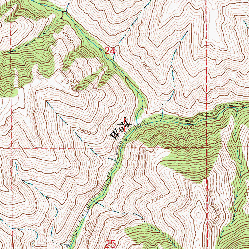 Topographic Map of Basin Creek, ID