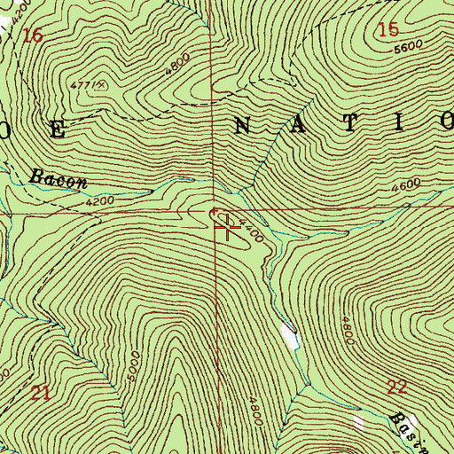 Topographic Map of Basin Creek, ID