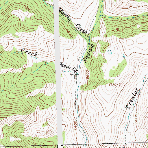 Topographic Map of Basin Creek, ID