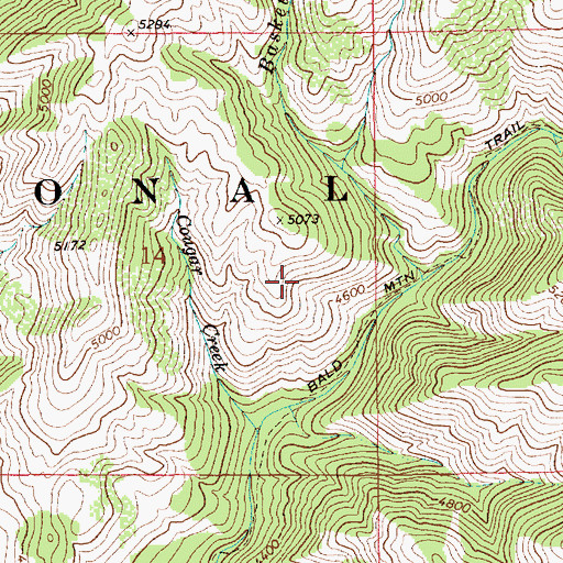 Topographic Map of Basket Springs Creek, ID