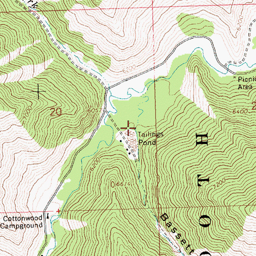 Topographic Map of Bassett Gulch, ID
