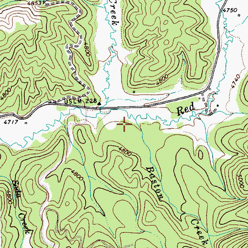 Topographic Map of Baston Creek, ID