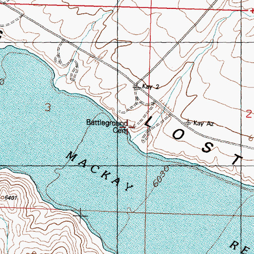 Topographic Map of Battleground Cemetery, ID