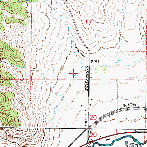 Topographic Map of Beach Hollow, ID