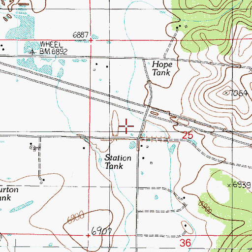 Topographic Map of Chalender Underpass, AZ