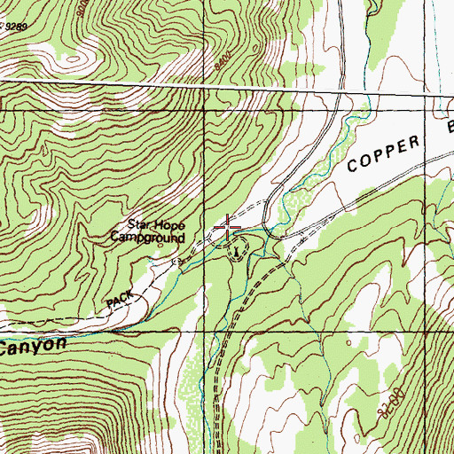 Topographic Map of Bear Canyon, ID