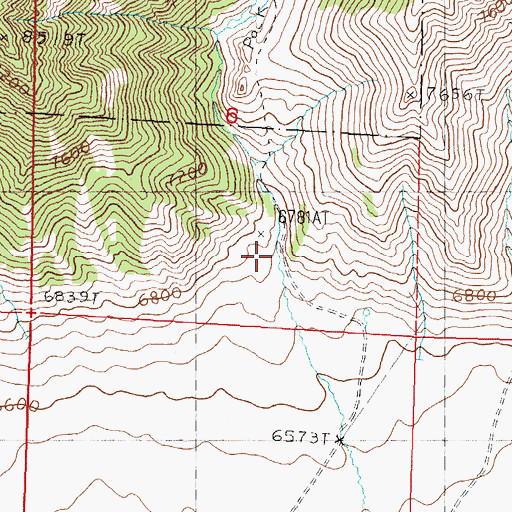 Topographic Map of Bear Canyon, ID