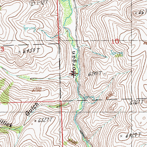 Topographic Map of Bear Creek, ID
