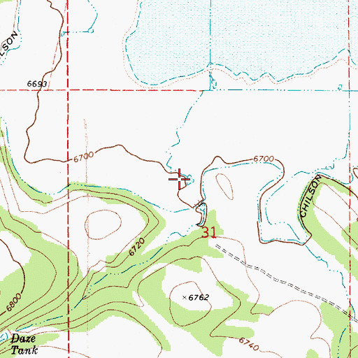 Topographic Map of Chilson Tank, AZ