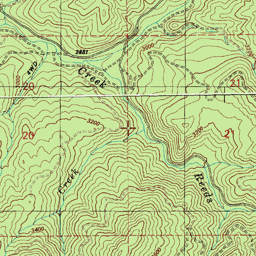 Topographic Map of Bear Creek, ID