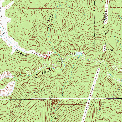 Topographic Map of Bear Creek, ID