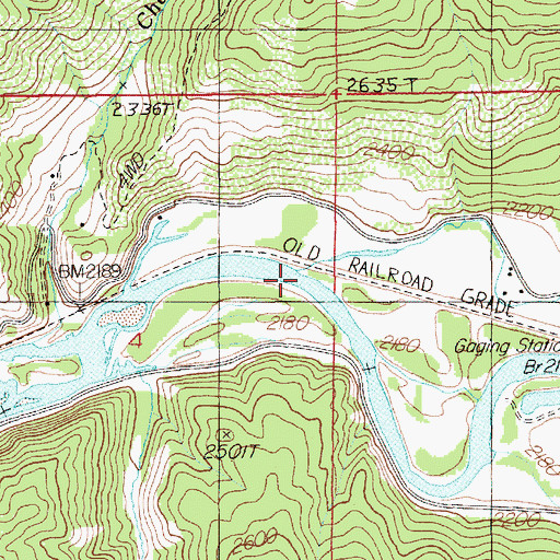 Topographic Map of Bear Creek, ID