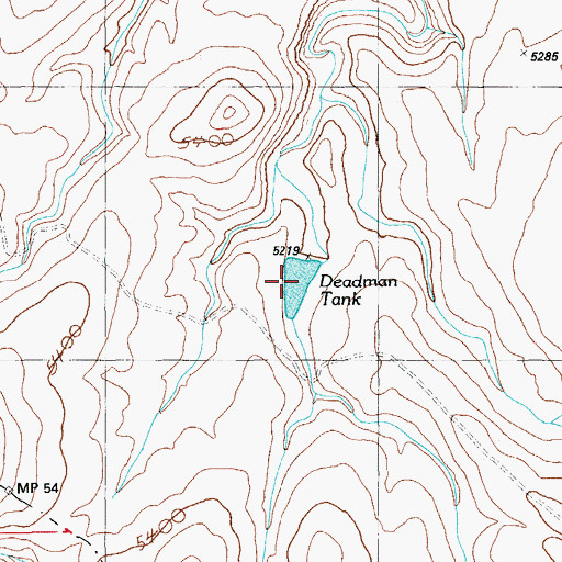 Topographic Map of Deadman Tank, AZ
