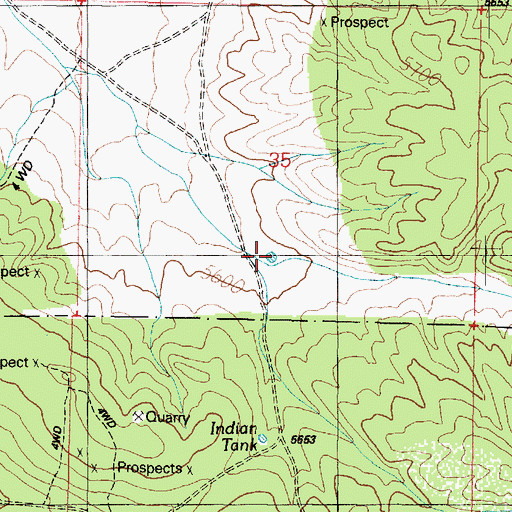 Topographic Map of Chinese Tank (historical), AZ