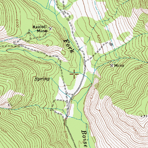 Topographic Map of Bear Creek, ID