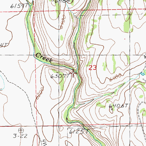 Topographic Map of Bear Creek, NV