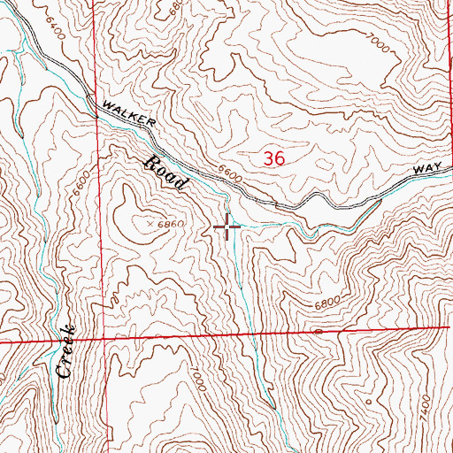 Topographic Map of Bear Creek, ID