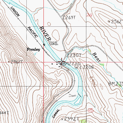 Topographic Map of Bear Creek, ID