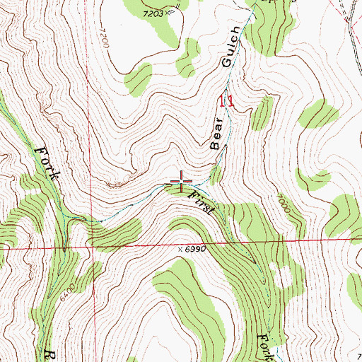 Topographic Map of Bear Gulch, ID