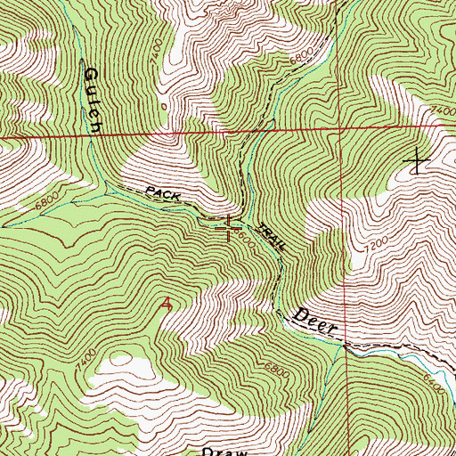 Topographic Map of Bear Gulch, ID