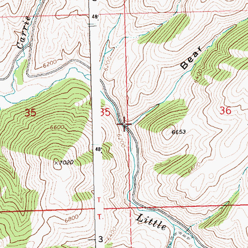 Topographic Map of Bear Gulch, ID
