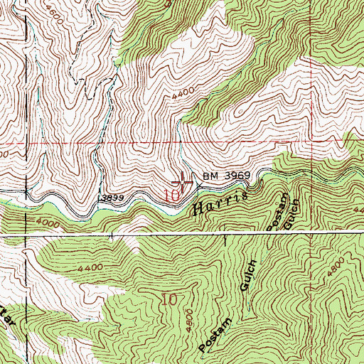 Topographic Map of Bear Gulch, ID