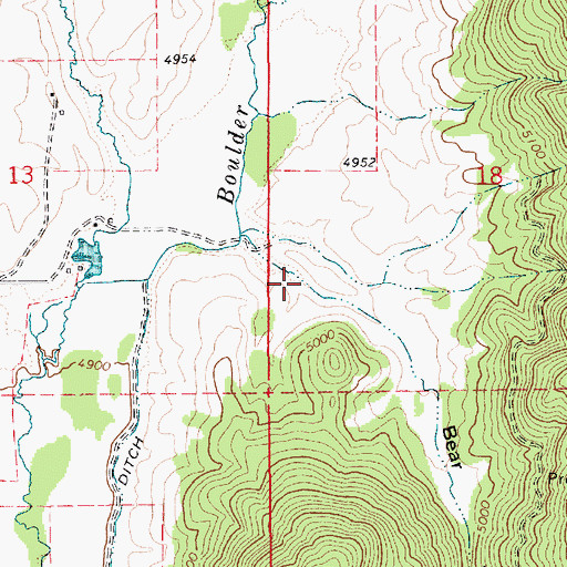 Topographic Map of Bear Gulch, ID