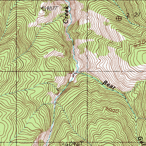 Topographic Map of Bear Gulch, ID