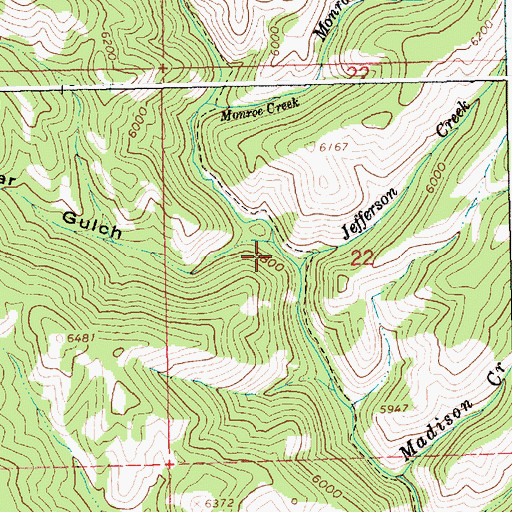 Topographic Map of Bear Gulch, ID