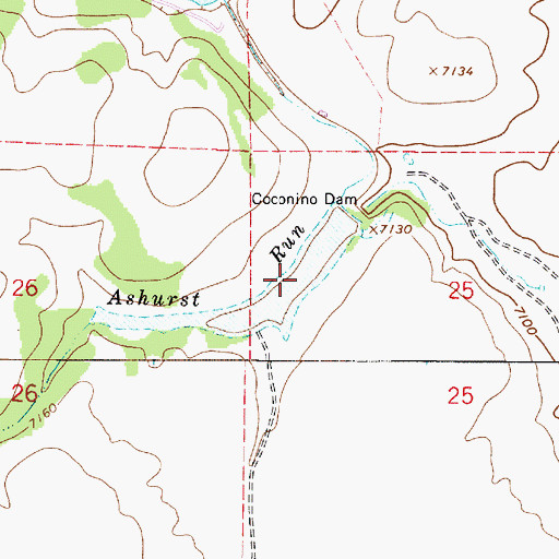 Topographic Map of Coconino Lake, AZ
