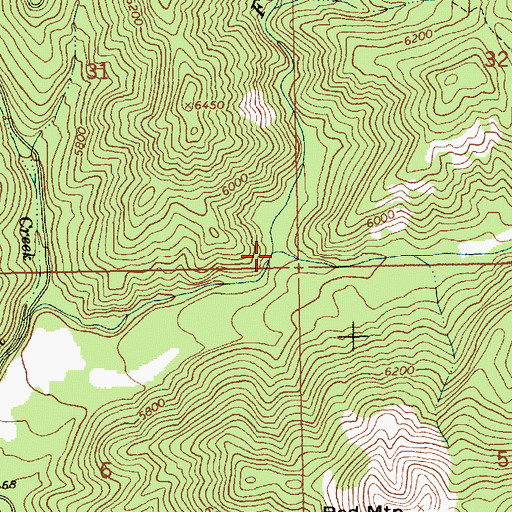Topographic Map of Bear Hole Creek, ID