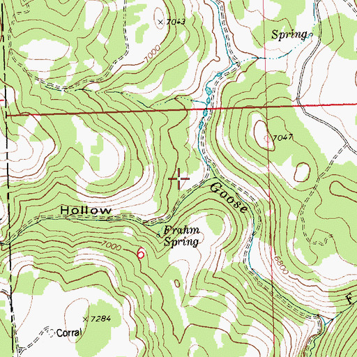Topographic Map of Bear Hollow, ID