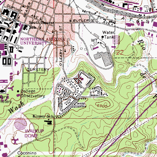 Topographic Map of Cogdill Center, AZ