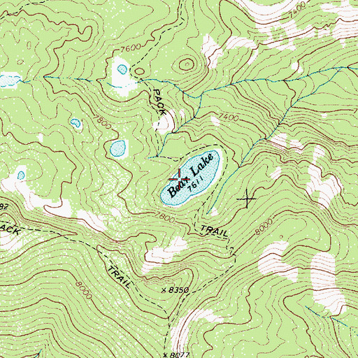 Topographic Map of Bear Lake, ID