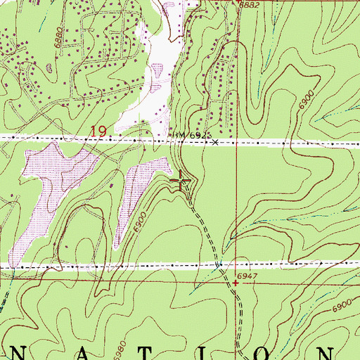 Topographic Map of Continental Dam Number Three, AZ