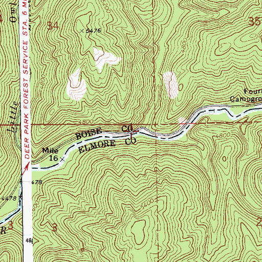 Topographic Map of Bear River, ID