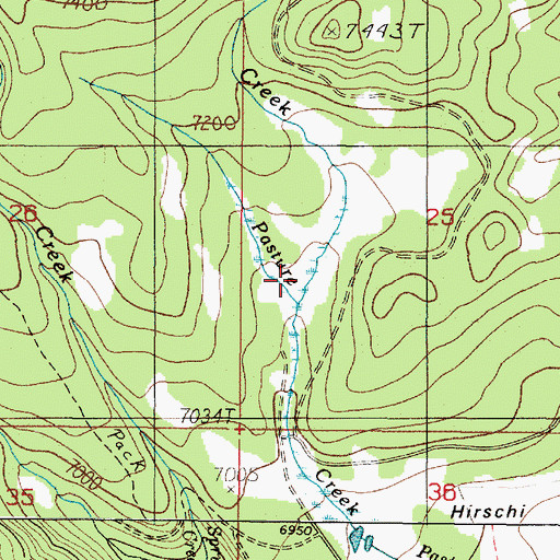 Topographic Map of Bear Trap Creek, ID