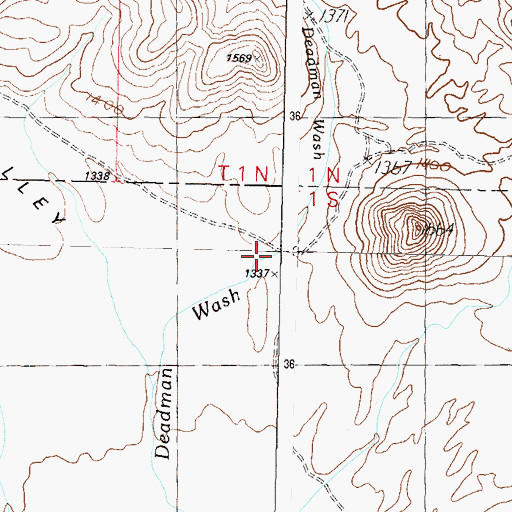Topographic Map of Deadman Tank, AZ