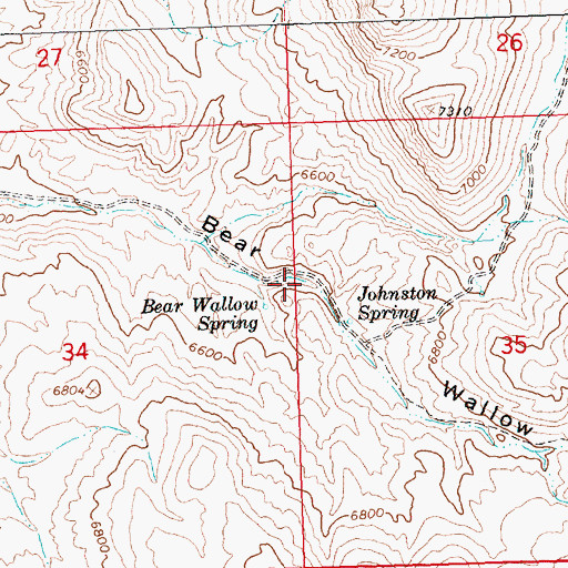 Topographic Map of Bear Wallow, ID