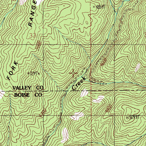 Topographic Map of Bear Wallow Creek, ID