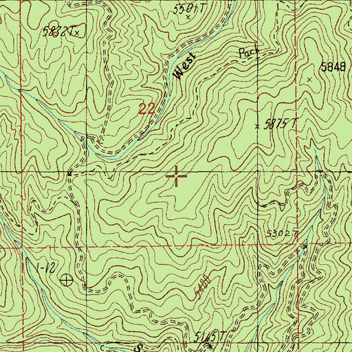 Topographic Map of Bear Wallow Trail (historical), ID