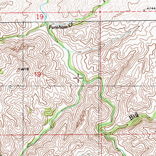 Topographic Map of Beaver Creek, ID