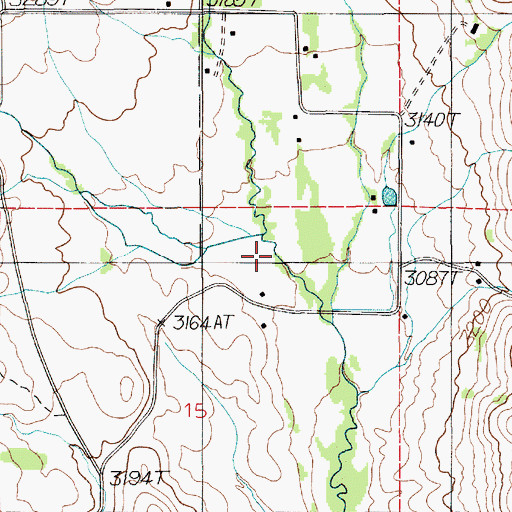 Topographic Map of Beaver Creek, ID