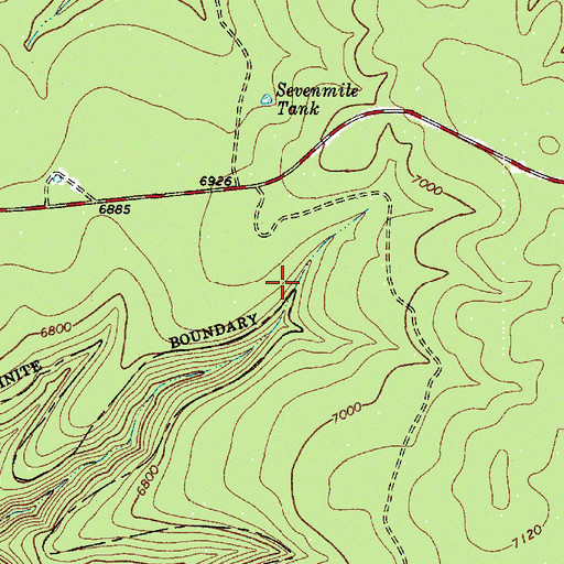 Topographic Map of Corner Tank, AZ