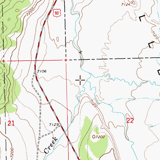 Topographic Map of Beaver Creek, ID