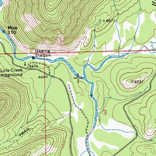 Topographic Map of Beaver Creek, ID