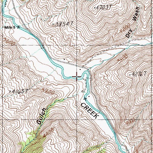 Topographic Map of Beaver Creek, ID