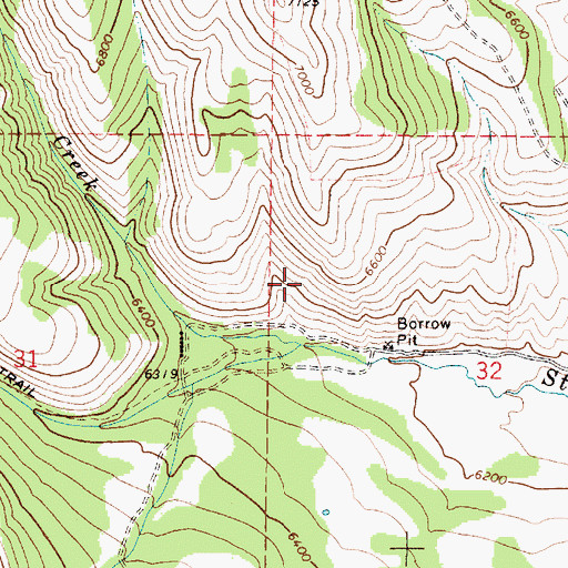 Topographic Map of Beaver Creek, ID