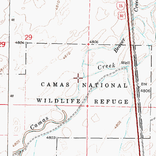Topographic Map of Beaver Creek, ID